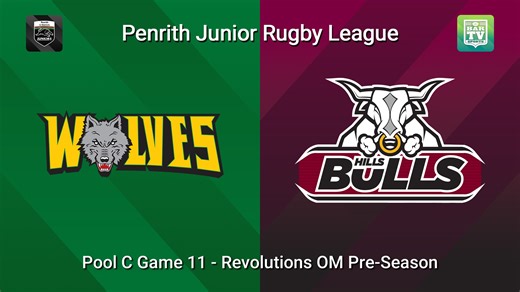 Penrith & District Junior Rugby League Pool C Game 11 - Revolutions OM Pre-Season - Windsor Wolves v Hills Bulls