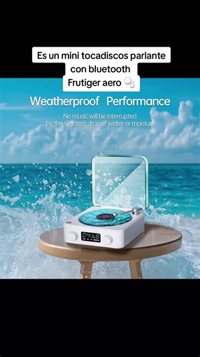 Mini Tocadiscos Parlante Bluetooth Frutiger Aero