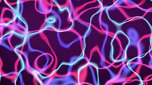 Neon gradient background with lines. Background from circles 4K animation