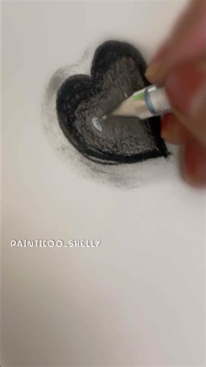 Deep & Moody: Drawing a Heart with Charcoal 🖤....#HeartDrawing #RealisticArt