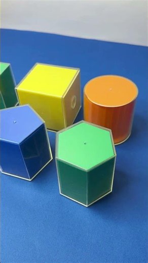 Perfect for children to see and understand the relationship between flat 2D shapes and 3D solids!