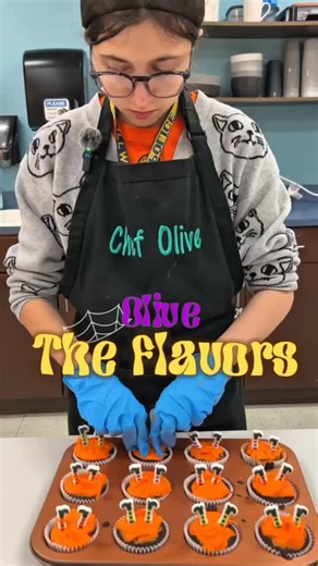 Tricks, treats, and the cutest little chef around! 🕸️🧁🦇 Olive of the Flavors is serving up Halloween fun!🎃👻 | Pioneer Pathfinder Academy