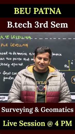 Surveying & Geomatics | B.tech 3rd Semester | Detailed Live Classes #beu #semester #semesterexam
