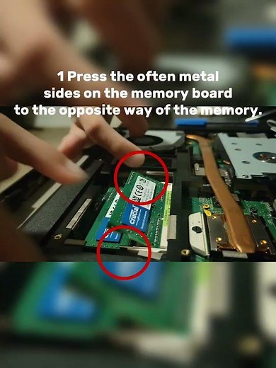 How to remove laptop memory (SODIMM) #laptop #technician #computer #pc #gaming