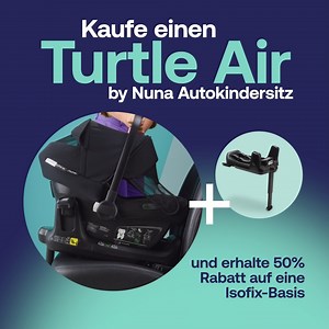 Nur für begrenzte Zeit: Beim Kauf unseres iSize-geprüften Autokindersitzes Turtle Air by Nuna erhältst du 50 % Rabatt auf eine Isofix-Basis. So werden Reisen mit deinem Kind sicherer denn je. https://www.bugaboo.com/de-de/autokindersitz/bugaboo-turtle-air-by-nuna-MI002789.html | Bugaboo | Facebook
