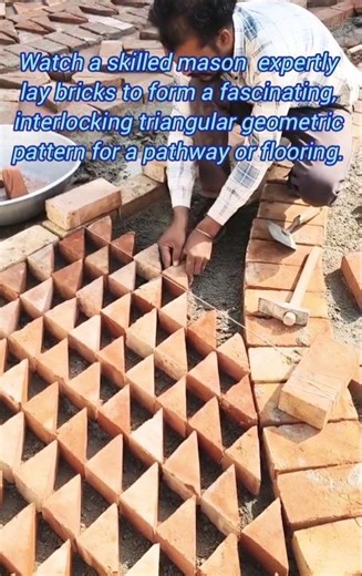 Artisan Brick Laying: Creating a Unique Triangular Pattern