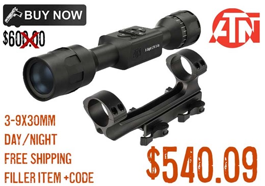 ATN X-Sight LTV 3-9X, Day/Night Rifle Scope $540.09 FREEs&h CODE