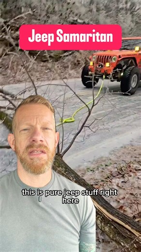 Road clearing with the jeep. Thank God for 4wd. #jeep #4x4 #offroad #jeeptroll #toyota