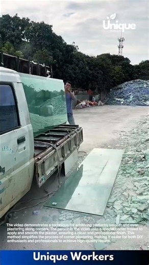Glass Recycling Mishaps: Unloading Glass Sheets the Hard Way