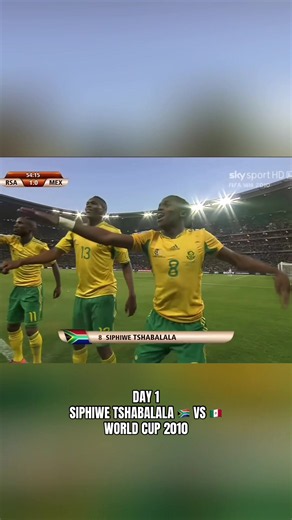DAY 1 — 100 Days to the World Cup 1 Day 1 Goal Challenge South Africa 🇿🇦 vs 🇲🇽 Mexico “GOAL BAFANA BAFANA! GOAL SOUTH AFRICA! GOAL FOR ALL AFRICA!” These were Peter Drury’s unforgettable words as Siphiwe Tshabalala opened the 2010 FIFA World Cup with one of the most iconic goals in football history. On home soil, in the first World Cup ever held in Africa, Tshabalala unleashed a thunderous strike into the top corner and sent an entire continent into celebration. More than just a goal, it was