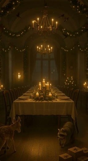 The Hall Was Empty… Only Animals Remained by Candlelight ✨🕯️