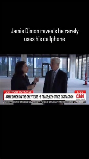 Erin Burnett speaks to JP Morgan Chase CEO Jamie Dimon about why he does not carry his cellphone with him all day. #cnn #outfrontcnn #news # | Erin Burnett OutFront
