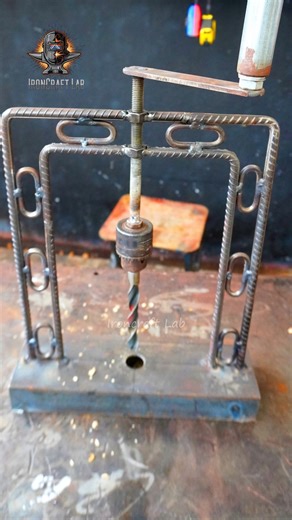 IronCraft Lab on Instagram: "This Homemade Drilling Machine Will Blow Your Mind! #reels #instagramreels #homemade #drillingmachine #metalworking #welding #satisfying #fabrication #handyman #lifehacks"