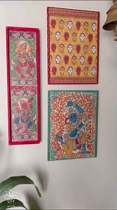 261K views · 5.7K reactions | Part-2 decoupage paper DIY frames. I had to use these kalamkari papers from Krishna Home Decor to create a stunning collage wall to admire their beauty. Now I can enjoy them visually everyday. You can play around with so many different options and create your own one of a kind Indian art gallery wall. Both the woodden frames on which the papers are translated are from @michaelsstores. The wooden frames are hanged with command strips. | Pinkz Passion | Facebook