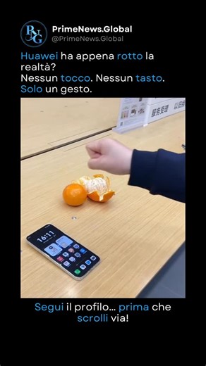 PrimeNews.Global on Instagram: "👉 Segui @primenews.global per scoprire come gli smartphone stanno andando oltre il tocco. Huawei SuperPower mostra chiaramente dove sta andando la tecnologia mobile. Basta muovere la mano e il dispositivo capisce cosa ha davanti. Nessun tap. Nessuna scansione. Nessun contatto. Sensori intelligenti e intelligenza artificiale lavorano insieme per trasformare oggetti reali in azioni digitali in pochi secondi. Quello che all’esterno sembra semplice è in realtà il ris