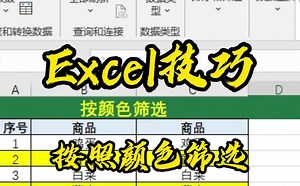 Excel技巧_Excel如何按照颜色筛选的技巧