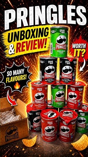 Pringles Unboxing And Review ⚡🤩🔥🤤 #shorts