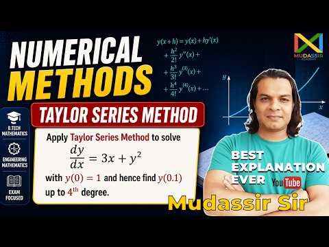 VTU -Taylor Series Method for y'=3x+y² | First Order ODE Solved Engineering Mathematics