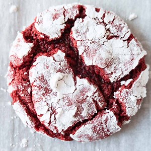 Red Velvet Crinkle Cookies