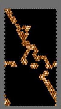 Tendril Feeler ♫ #cellularautomata #algorithmicart #shorts #mathart