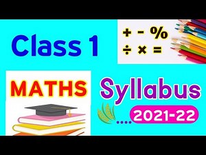 Class 1 maths syllabus । Maths syllabus for class 1 । class 1 Maths । class 1 syllabus
