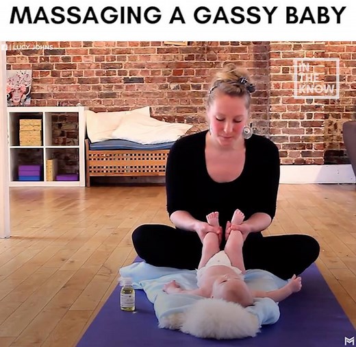 1.7M views · 795 reactions | Massage helps soothe gassy babies and may help babies feel more bonded to their parents  | In The Know Parenting | Facebook