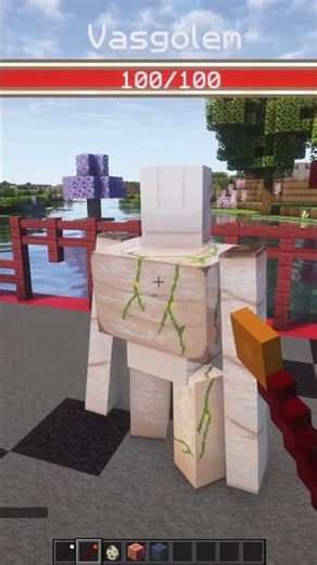 Minecraft Arena: Iron Golem vs Light Blue Stained Glass Golem