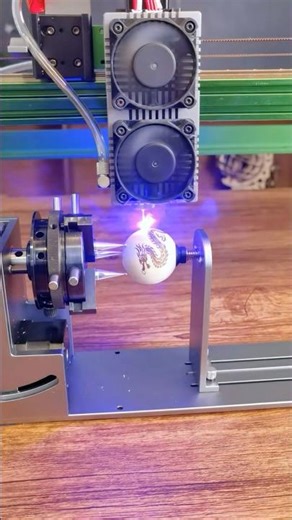 How to laser engrave a ball with Rotary Attachment NEJE R6!