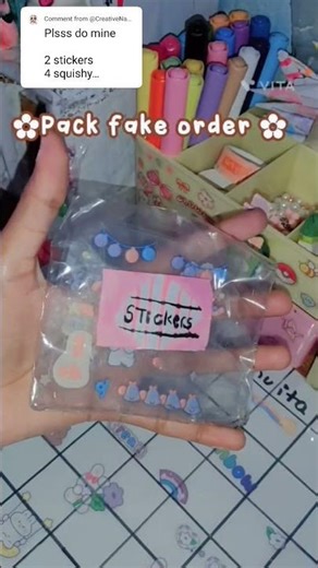 Packing fake order📦 ✨#trending #diy #packingorders #fypシ #sticker