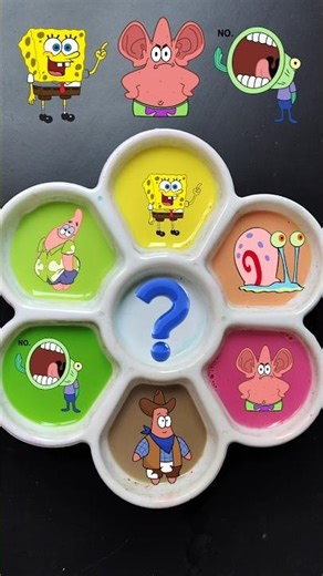 Spongebob Color Mixing #spongebob #colormixing #satisfying