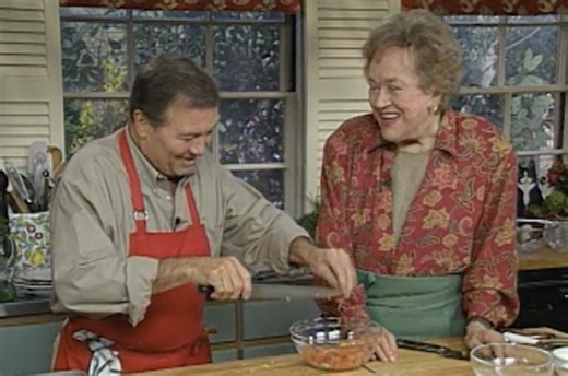 Sunday Demo: Here's a little something for your Sunday brunch: quick Salmon Gravlax and Salmon Tartare from Jacques and Julia! Jacques will be celebrating Julia at the Madison Beach Hotel with the Julia Child Foundation on Saturday, May 1. Get all the details and tickets at the link in bio. . Join Jacques Pépin Foundation at the link in profile and support culinary workforce education nationwide! . #jacquespepin #cook #eat #fresh #demo #demonstrations #chef #tv #celeb #celebrity #celebritychef #