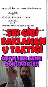 secret u tactic positive prime divisor #yks #kpss #dgs #ayt