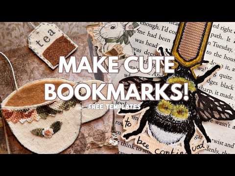 Sweet Junk Journal Bookmarks 🐝 ☕ │ No Sew DIY + Free Templates