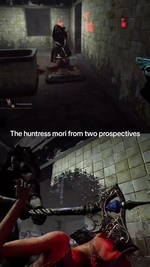 Two perspectives. One Huntress Mori 🎭🪓 | DBD #DBD #DeadByDaylight #Huntress #DBDShorts #GamingChaos