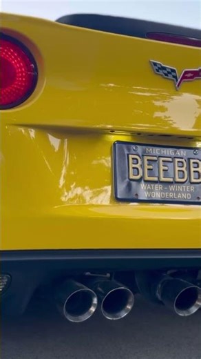 C6 Z06 bone stock with NPP exhaust valves open and closed comparison.