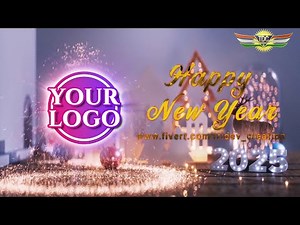 Happy New Year 2025 and Merry Christmas Greeting Video Animation (#23) | New year wishes #2025