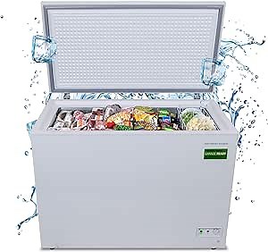 Hamilton Beach HBFRF1006 Chest Freezer-Adjustable Thermostat-Removable Vinyl Coated Wire Basket-Easy Defrost Drain-10 Cubic Feet, 10 cu ft, White (pack of 1)