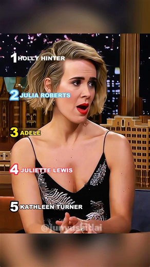 The best impersonations by Sarah Paulson #funny #funnyvideos