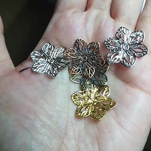 . I love this filigree... you would love this also... 🥰🥰🥰 . Filigree Components are great way to make custom Focal pieces. You can attach beads on all surface of Component or simply attach few dangles, any way they looks gorgeouse. These Flowers are slightly dimensional, not flat on all surface. | Beads.com.my