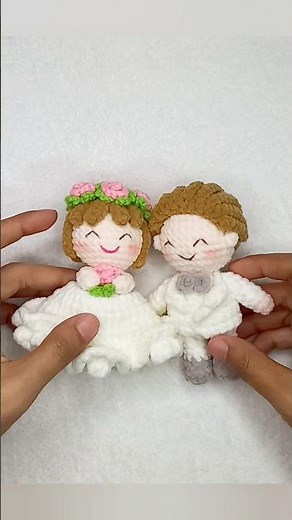 Reversible Bride & Little Groom Crochet Tutorial 🧶 | Cute Wedding Amigurumi Pattern #kawaiicrochet