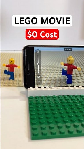 $0 LEGO Stop Motion Setup (Phone Only) #legostopmotion #animationtutorial #stopmotion #shorts #lego