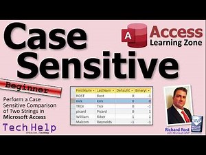 Perform a Case Sensitive Comparison of Two Strings in Microsoft Access