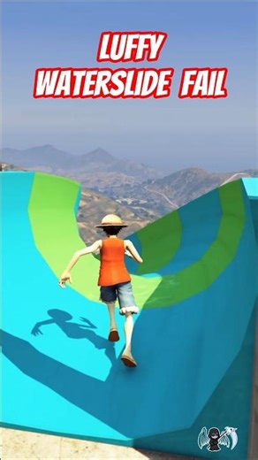 Luffy vs Waterslide 😂💦 | GTA 5 Epic Ragdoll FAIL