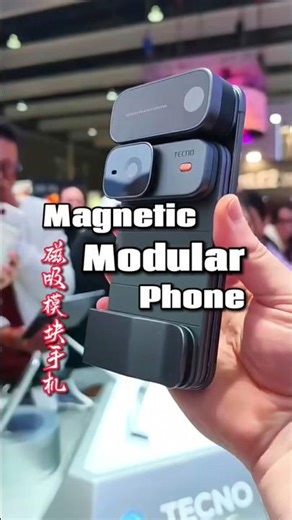 Transsion’s 4.9mm Magnetic Modular Phone Shocks MWC 2026 #china #chinatech #Magnetic #Modular #Phone
