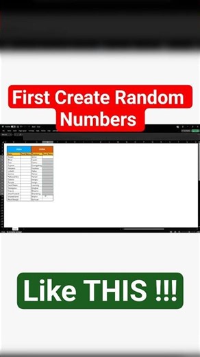 create random numbers in excel #excel #microsoftoffice #ytshorts