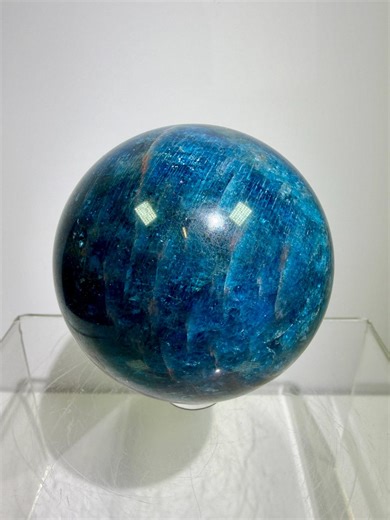 Blue Apatite Sphere: 61mm Fluorapatite Crystal Display Sphere High Quality Flashy Crystal - Etsy