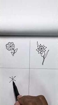 Easy flower drawing with Asterisk, plus, sign#shorts#drawing#viral