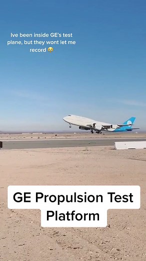 GE test plane super cool to see them run engine tests #geaviation #GEtestplane #workflow #enginetest #aviation #boneyard #GEpropulsion #gex9 #getest