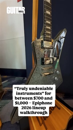 Guitar World on Instagram: "Who better to take us through @epiphone’s new-for-2026 lineup than @gibsonguitar VP of Product @matkoehler? We’ve got new signatures, finishes that change color in real time, stainless steel frets... ‘course we’ll have a look #epiphone #gibson #guitar #namm #namm2026"