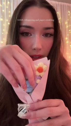 #ASMR whispering and paper crinkling 💐 do you like the flowers i got you?